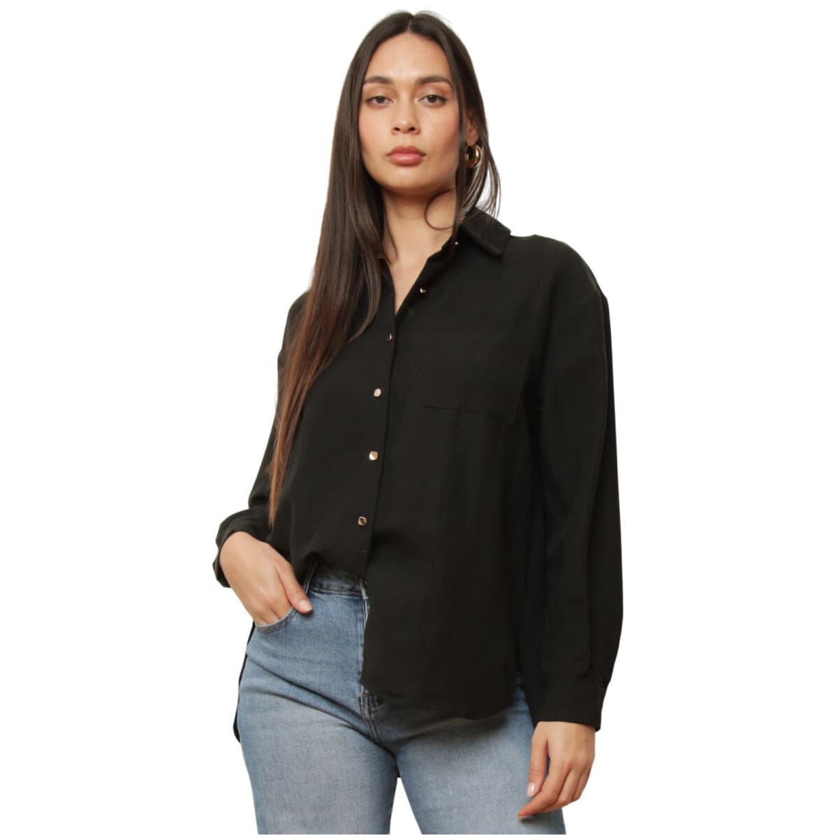 Πουκάμισο με μακριά μανίκια La Modeuse 77413_P183431