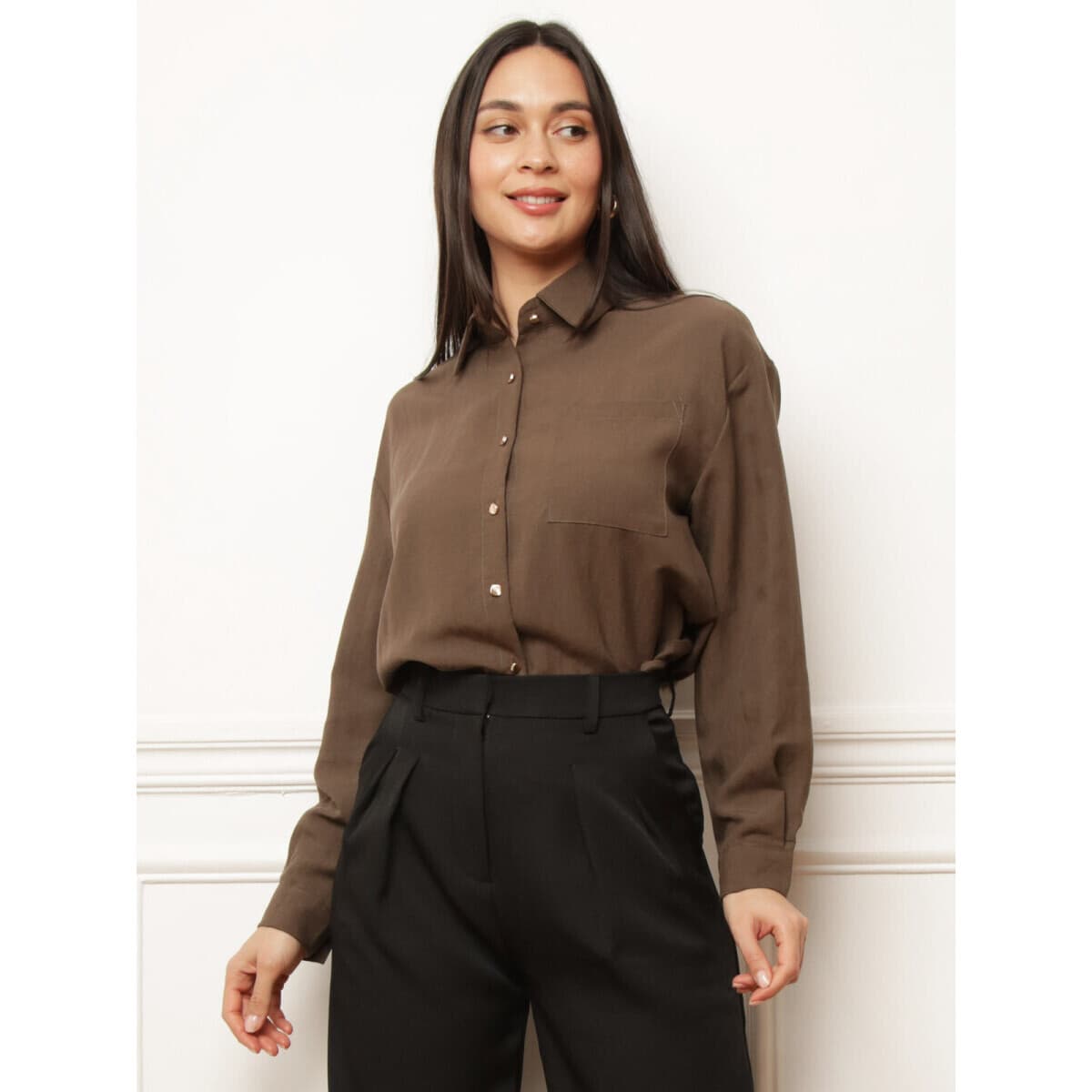 Women's Shirts La Modeuse Brown