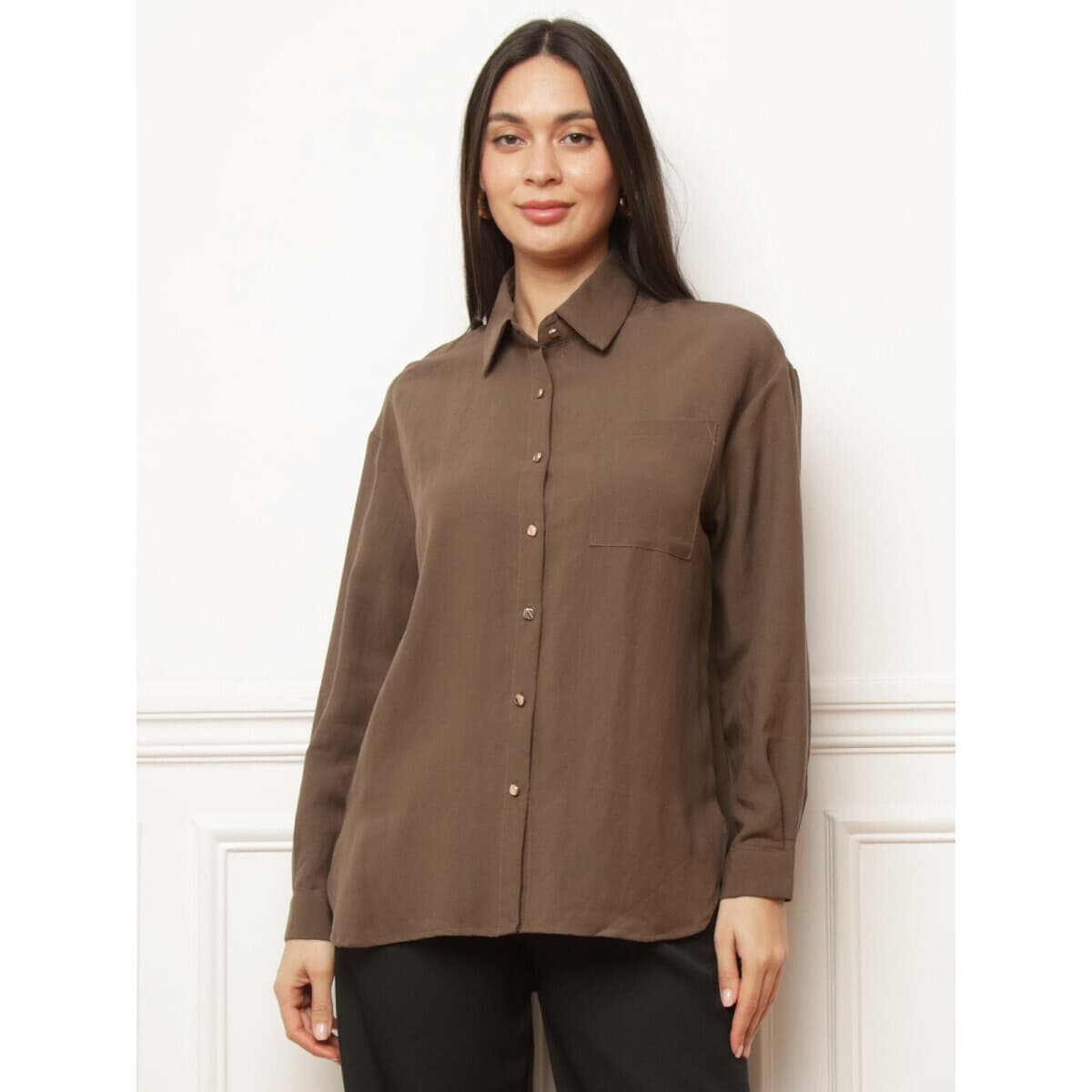 Women's Shirts La Modeuse Brown