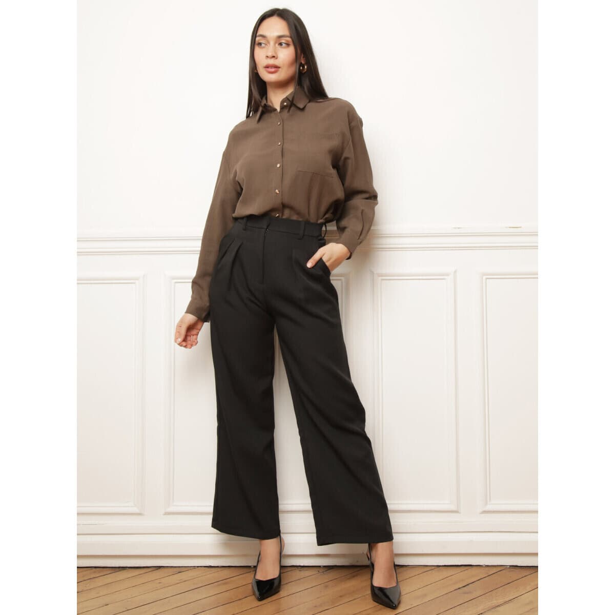 Women's Shirts La Modeuse Brown