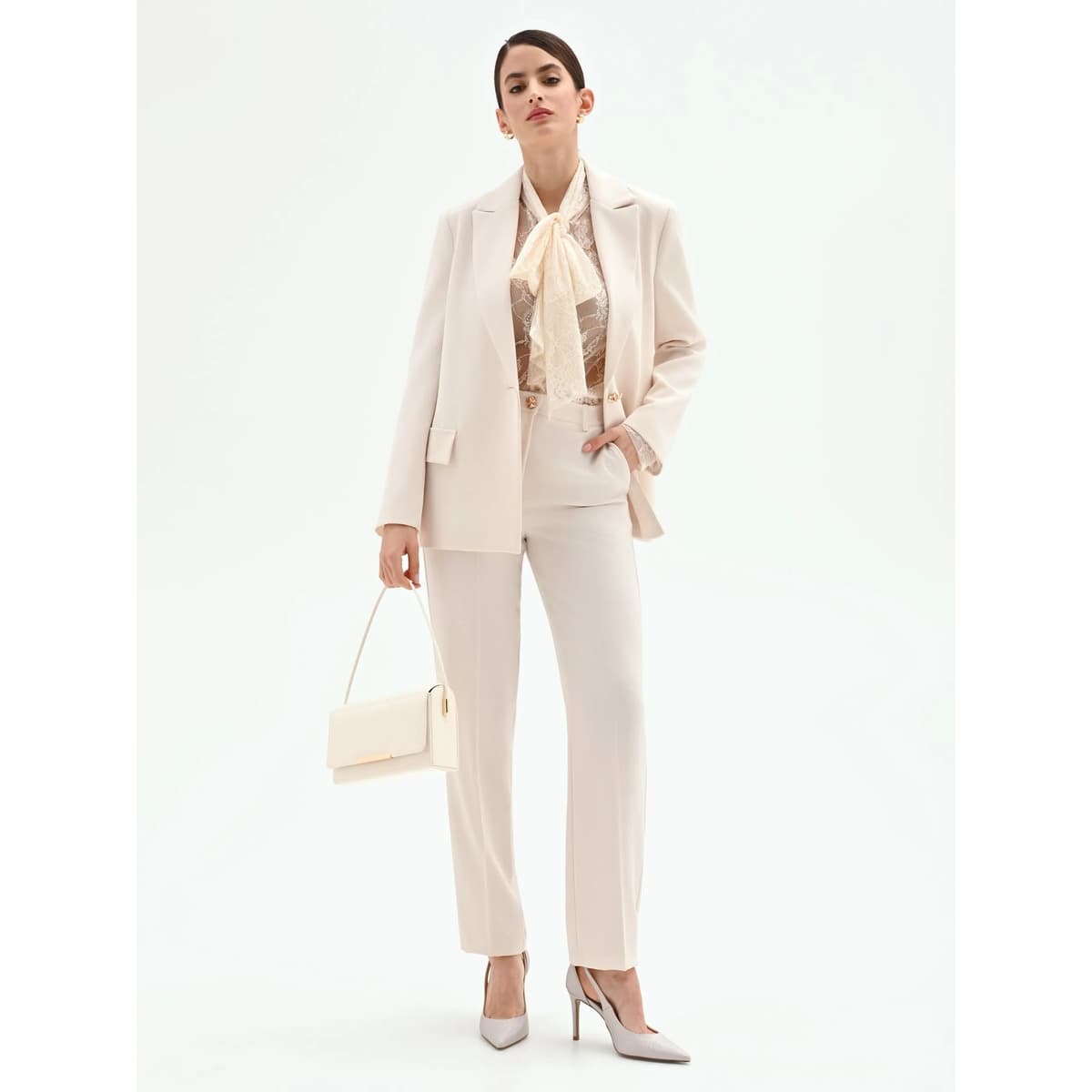 Women's Pants Rinascimento White