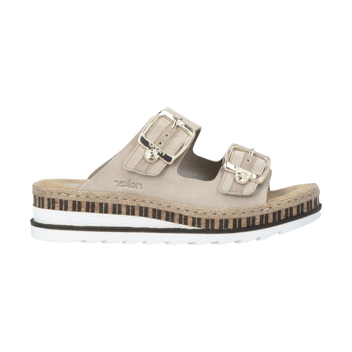 Women's Mules Rieker Beige
