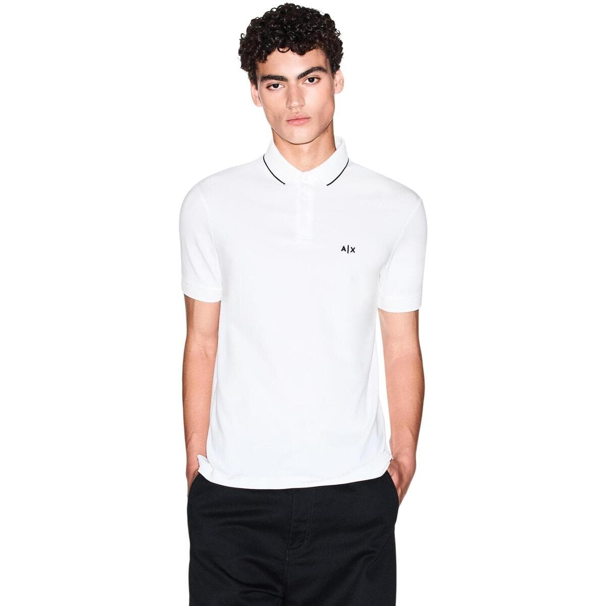 Men's Polo Shirts EAX White