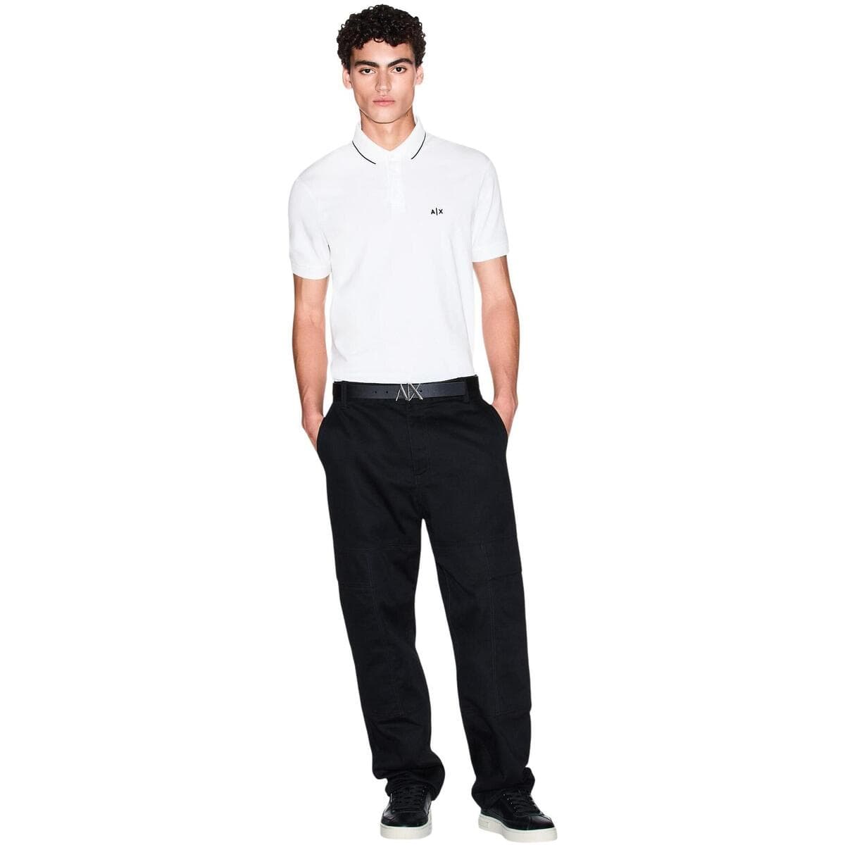 Men's Polo Shirts EAX White