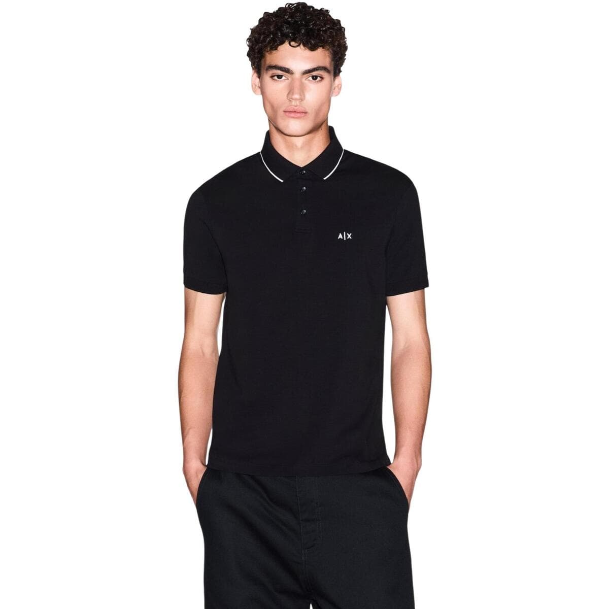 Men's Polo Shirts EAX Black
