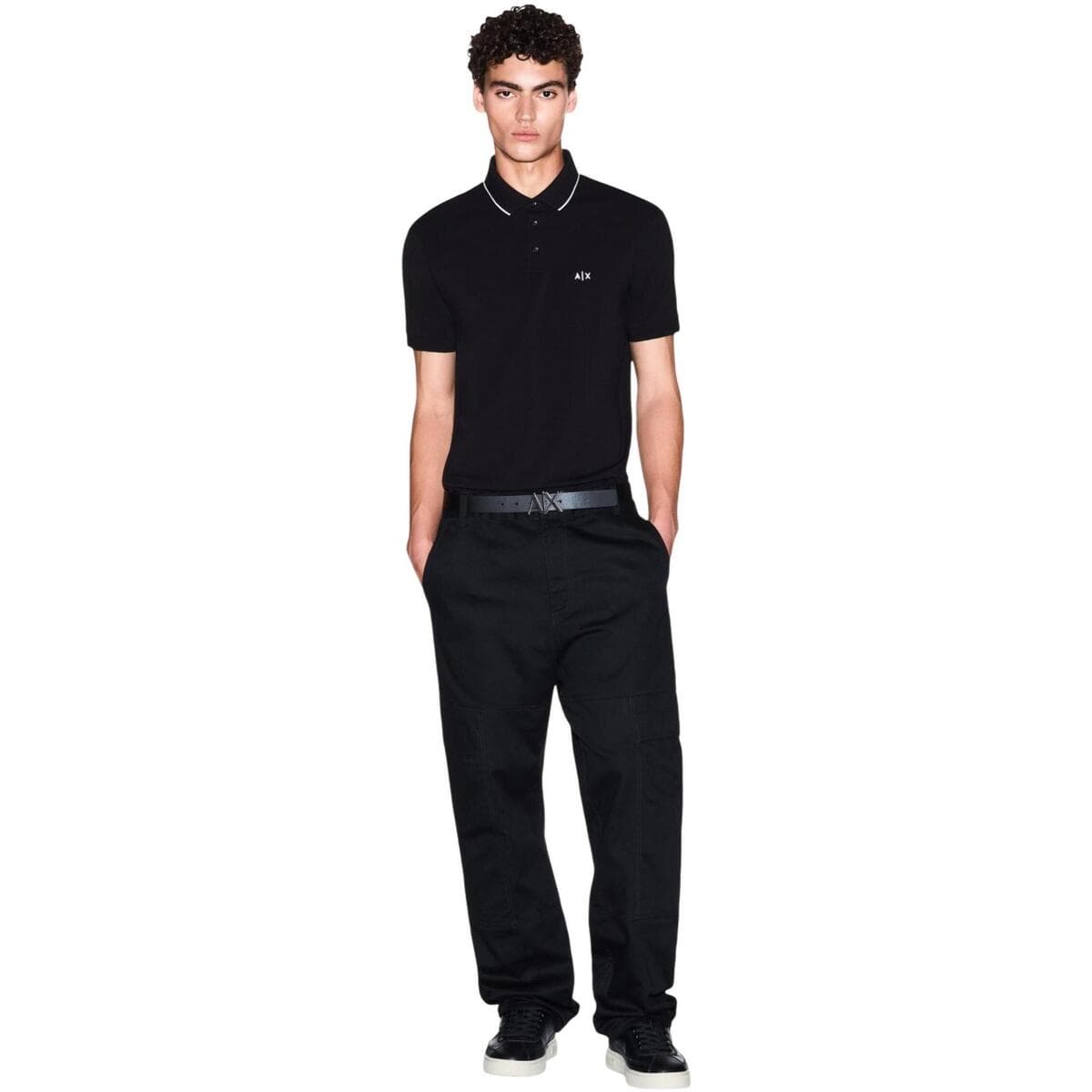 Men's Polo Shirts EAX Black