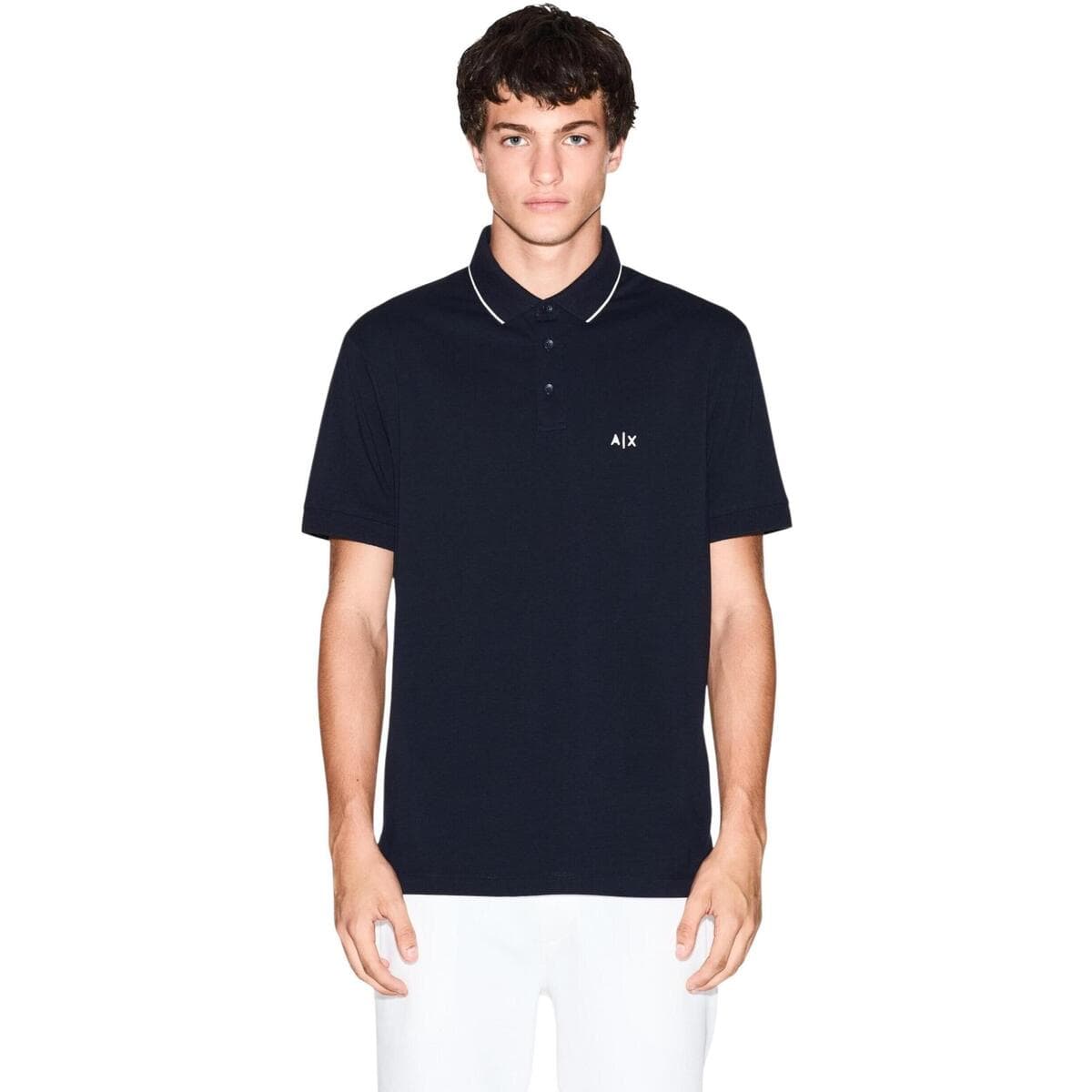 Men's Polo Shirts EAX Blue