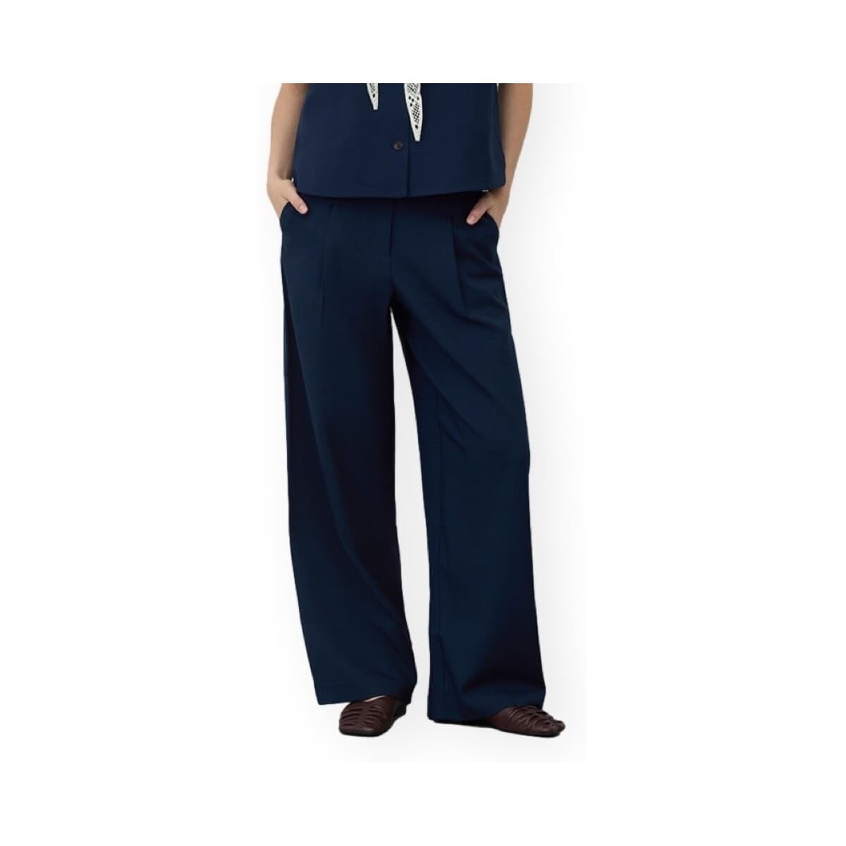 Φαρδιά παντελόνια Vila Rosa Trousers - Navy Blazer