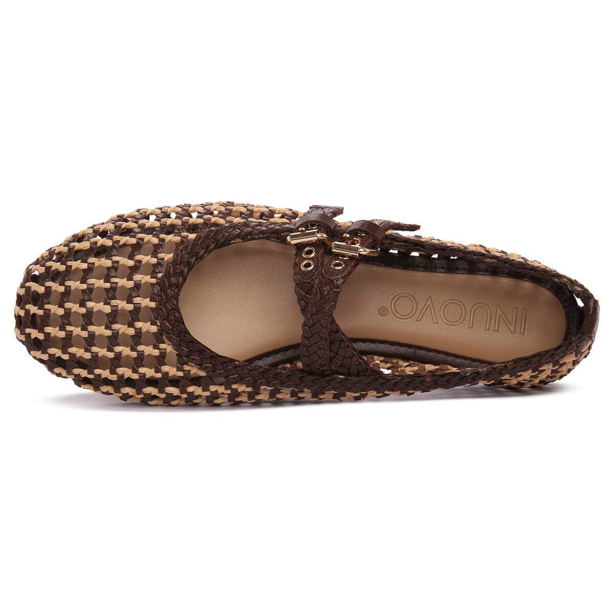 Women's Ballet Flats Inuovo Brown
