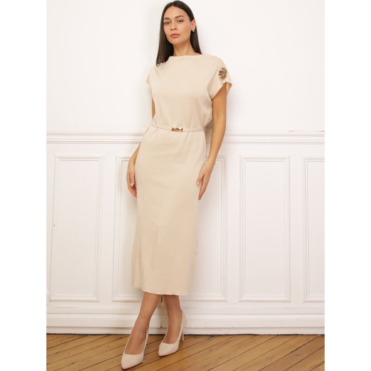 Women's Dresses La Modeuse Beige
