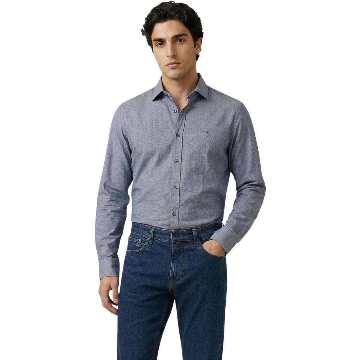 Men's Shirts EAX Blue