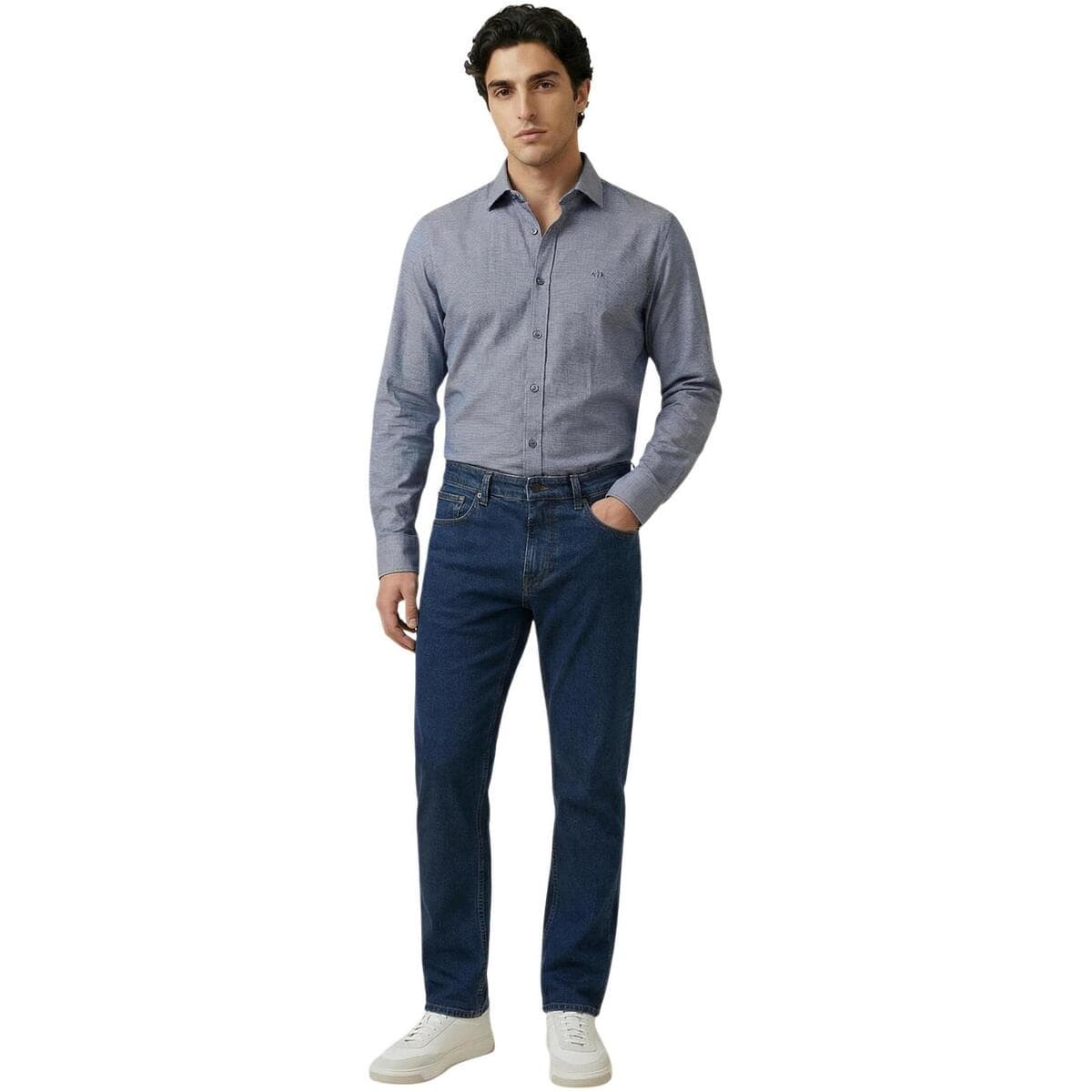 Men's Shirts EAX Blue