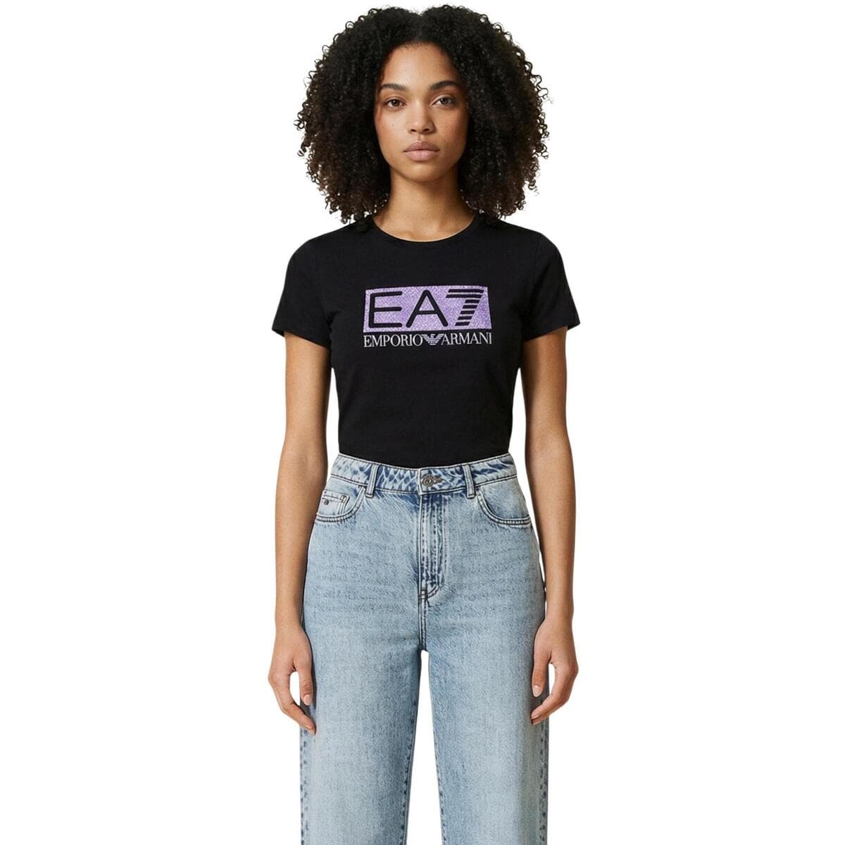 Women's T-Shirts EA7 Black