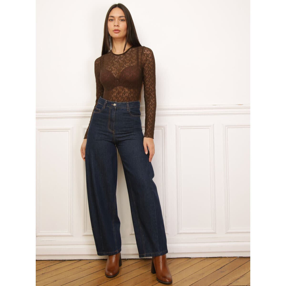 Women's T-Shirts La Modeuse Brown