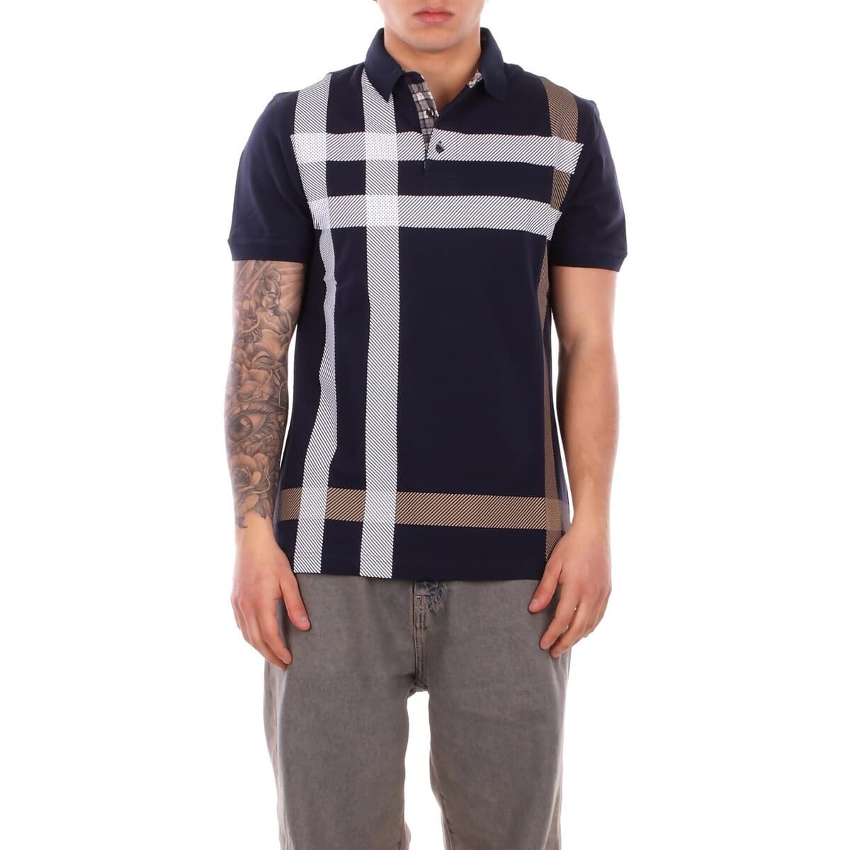 Men's Polo Shirts Barbour Blue