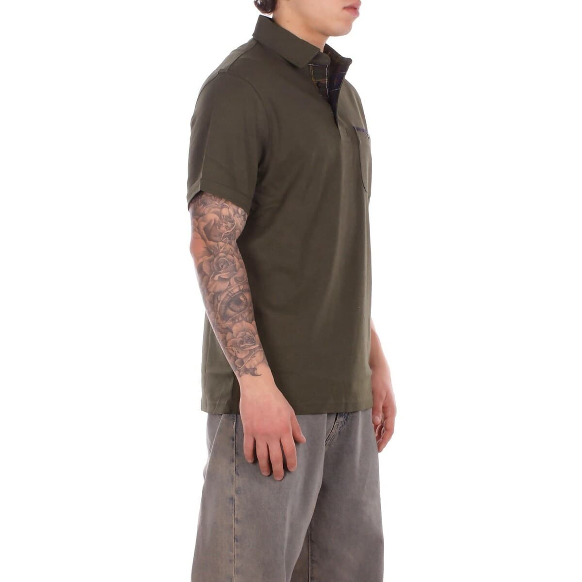 Men's Polo Shirts Barbour Green