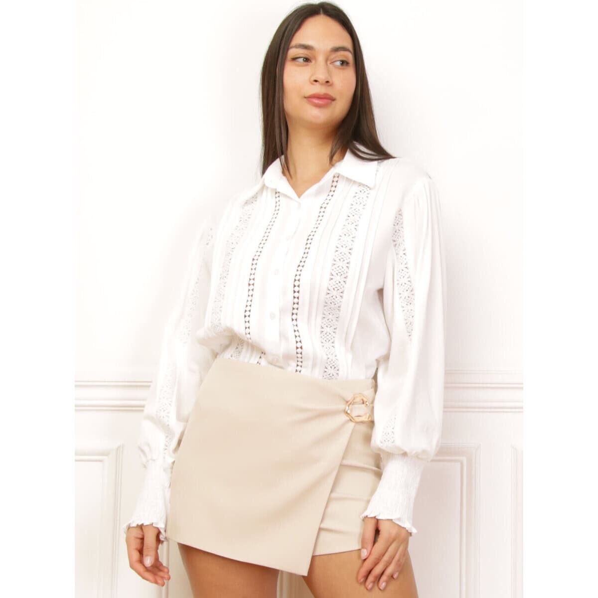 Women's Shirts La Modeuse White