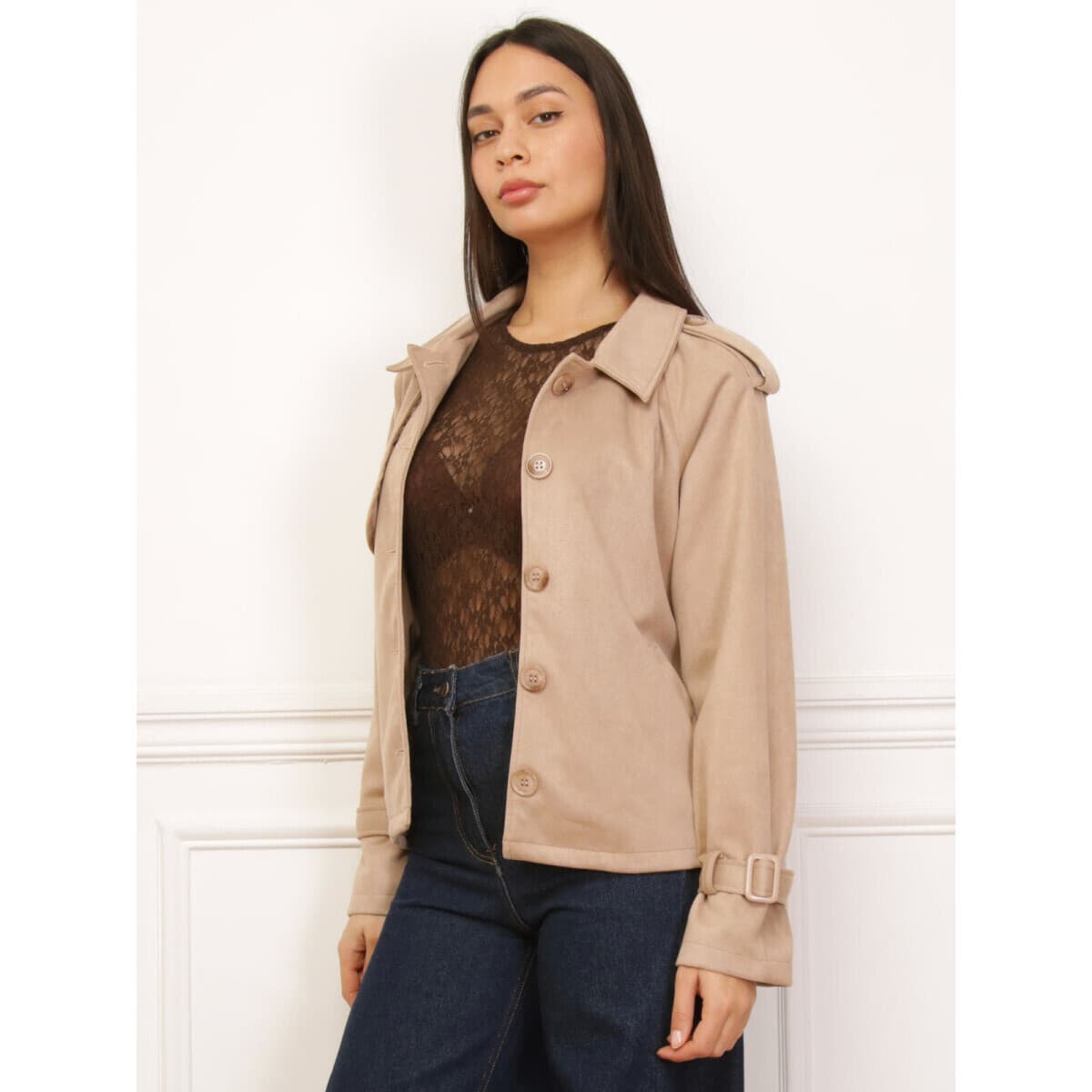 Women's Blazers La Modeuse Beige