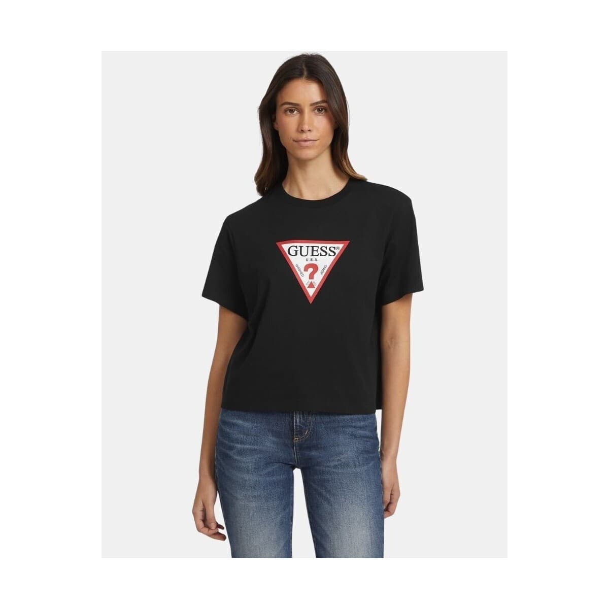 Women's T-Shirts Guess Black