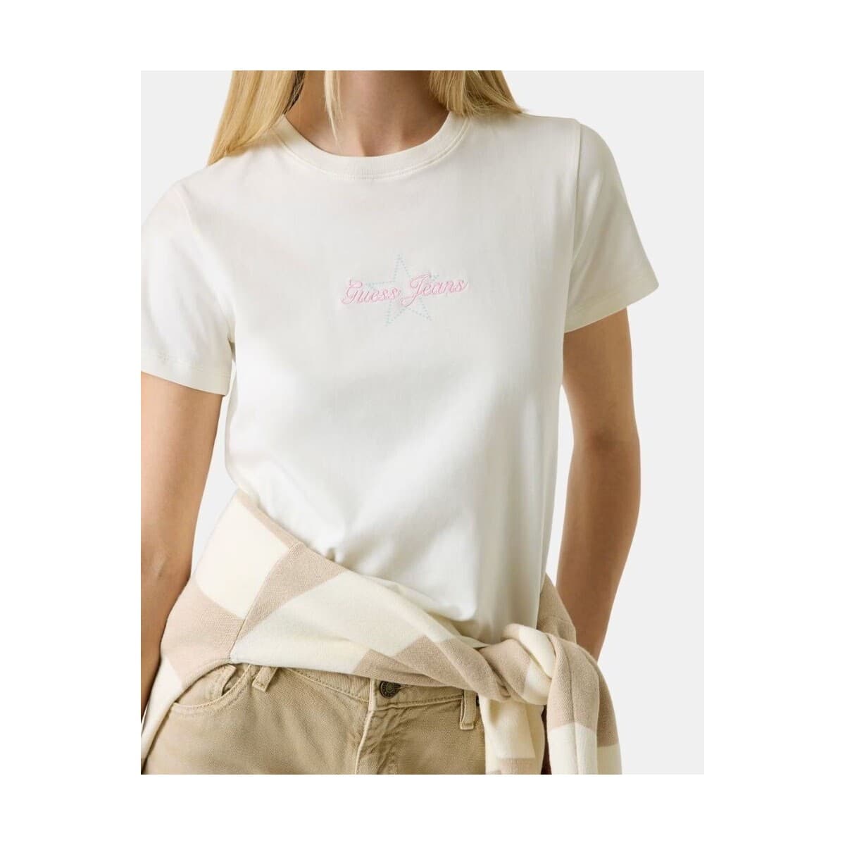 Women's T-Shirts Guess Beige