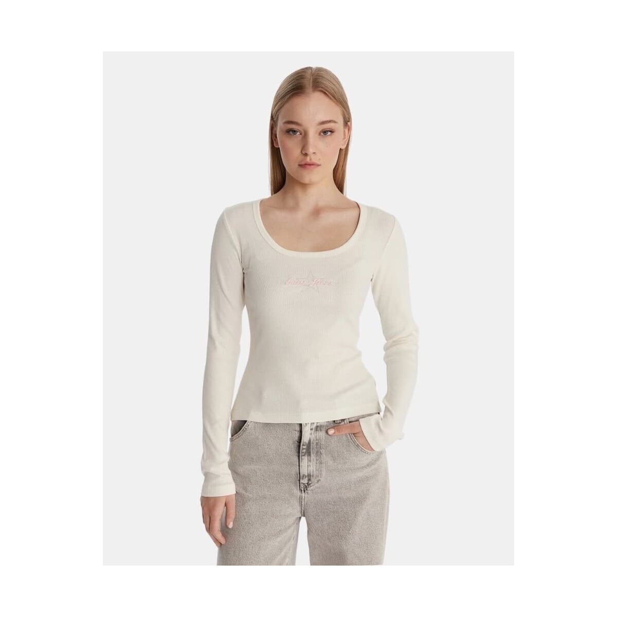 Women's T-Shirts Guess Beige