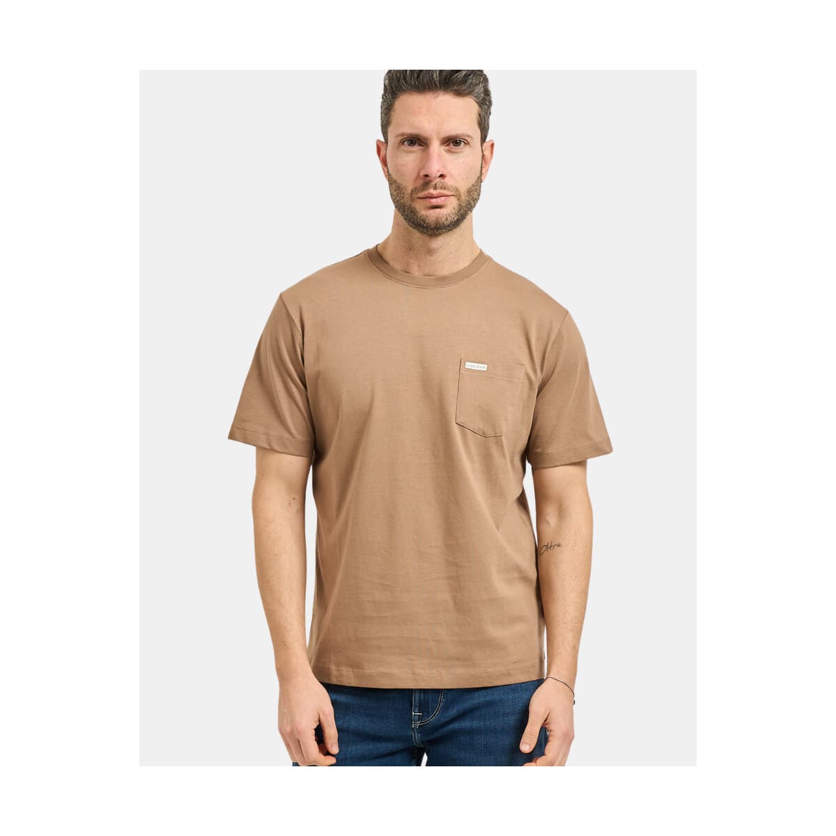 Men's T-Shirts Guess Brown