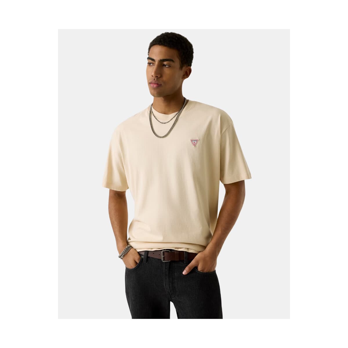 Men's T-Shirts Guess Beige