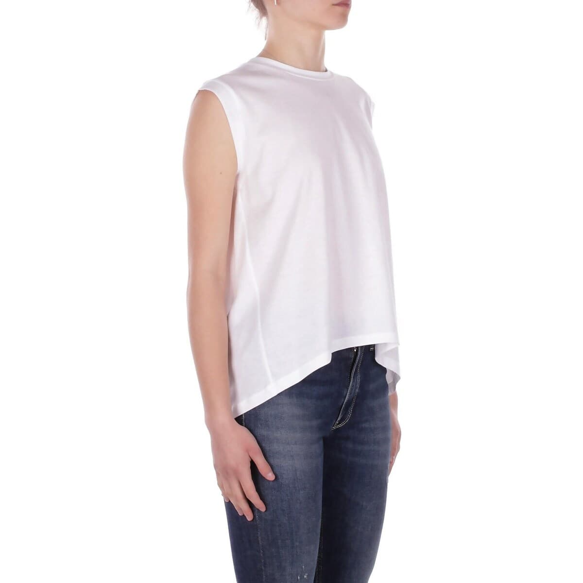 Women's Sleeveless Tops Dondup White