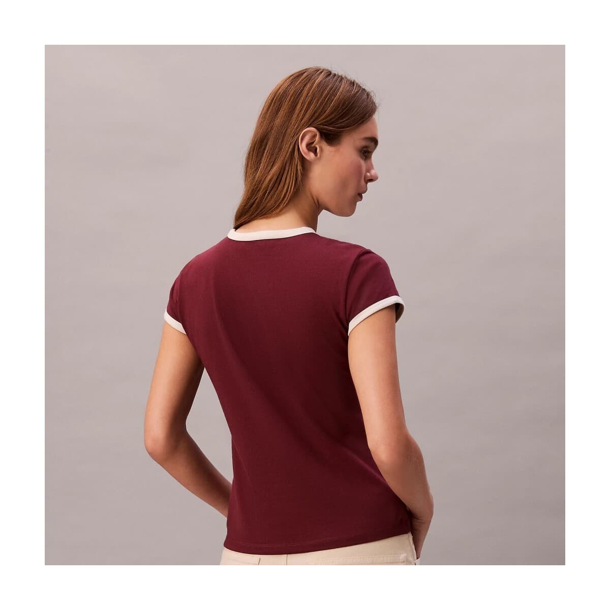 Women's T-Shirts Calvin Klein Bordeaux
