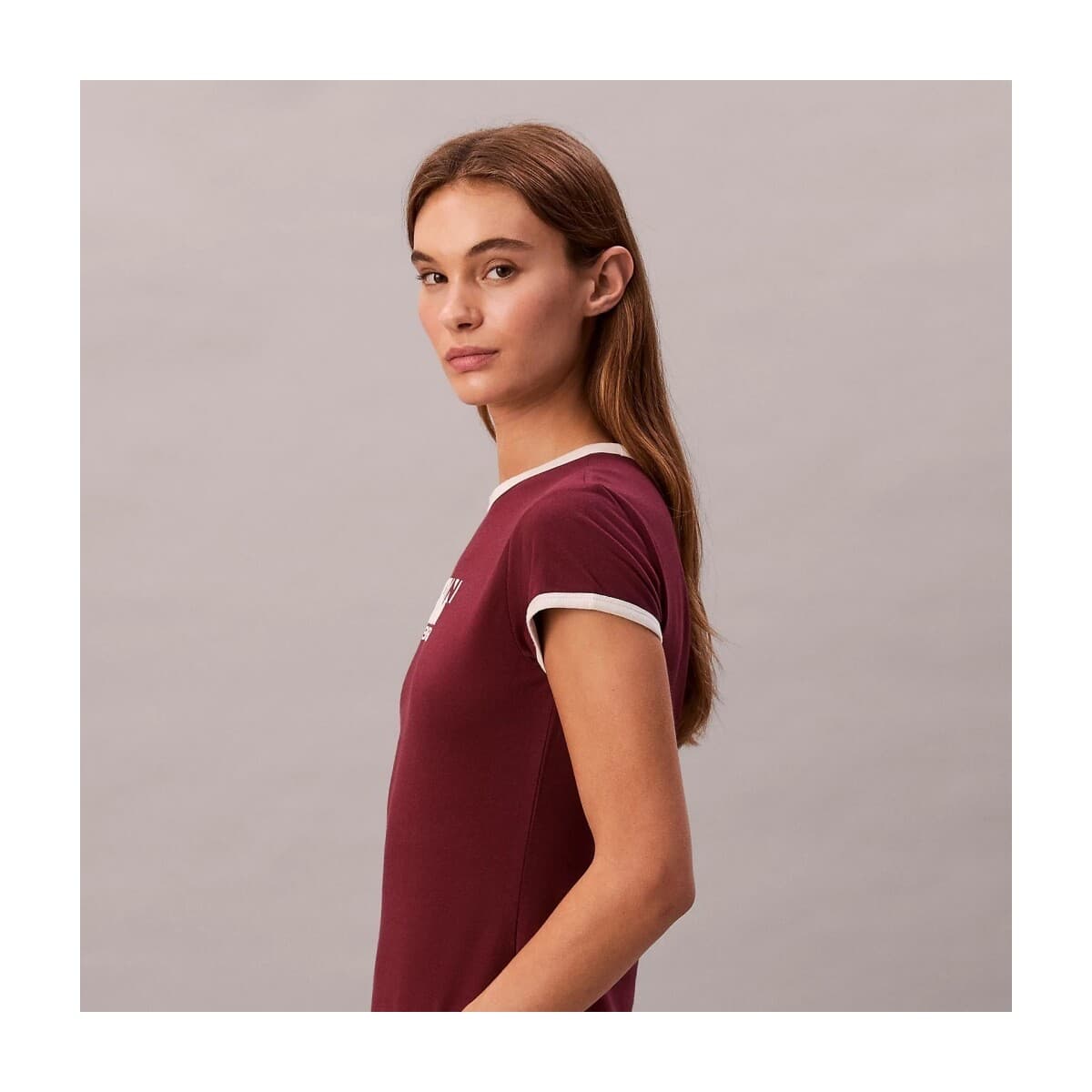 Women's T-Shirts Calvin Klein Bordeaux