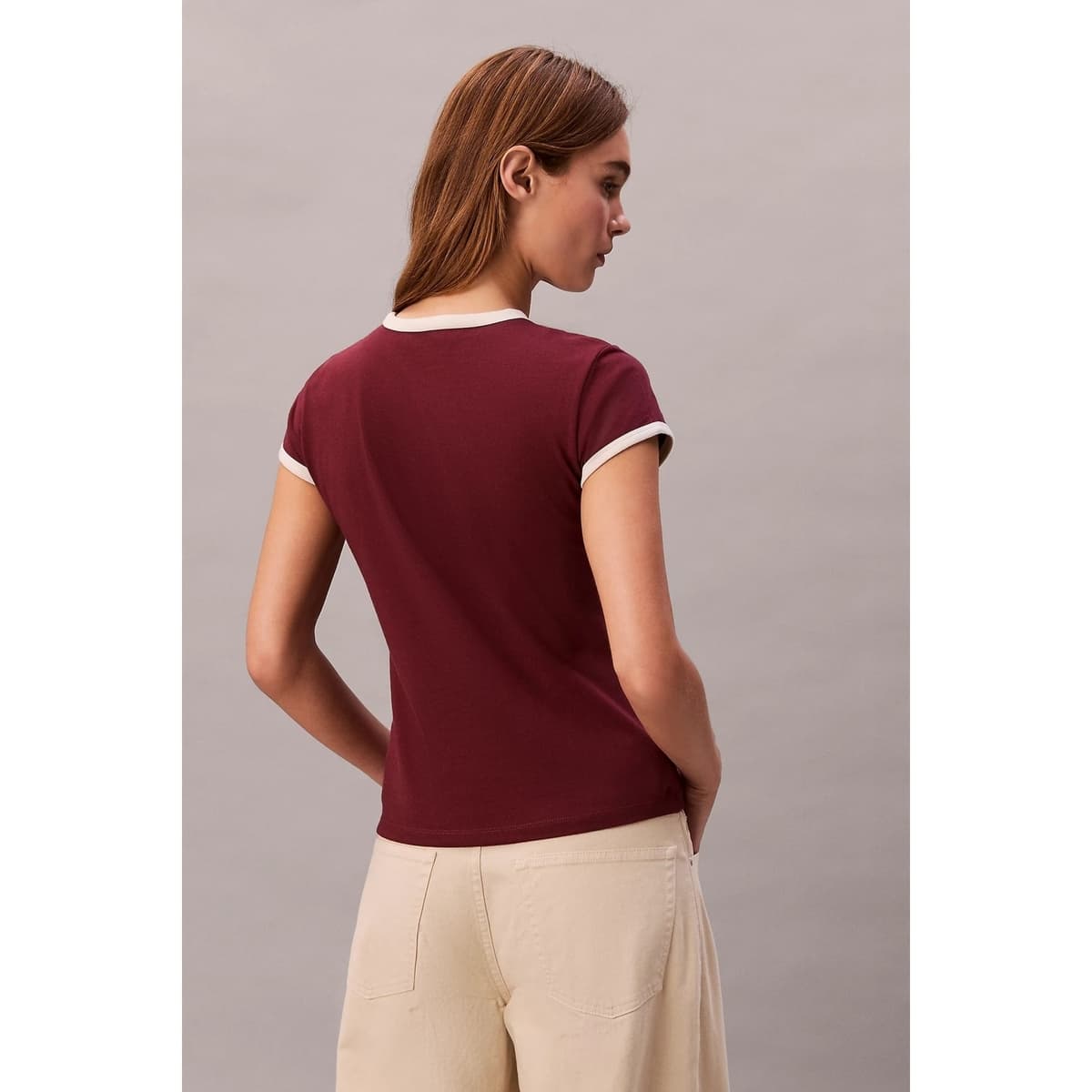 Women's T-Shirts Calvin Klein Bordeaux