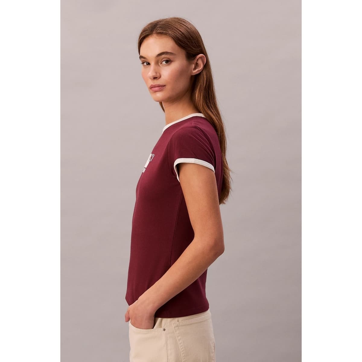 Women's T-Shirts Calvin Klein Bordeaux