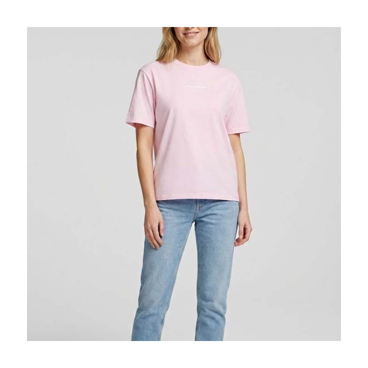 Πόλο με μακριά μανίκια Karl Lagerfeld Camisetas Mujer Modèle Klj Reg Outline Logo Tee