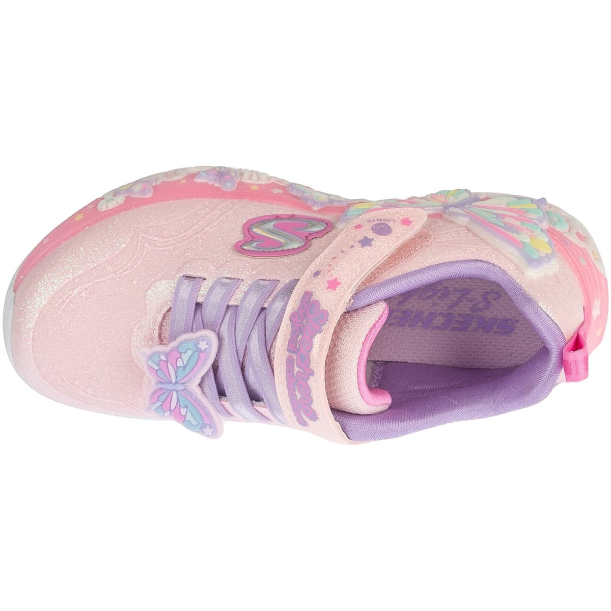 Παιδικό Αθλητικό Παπούτσι για Κορίτσι Skechers Butterfly Bliss με Φωτάκια On/Off Χρώματος Ροζ 303065L-LPMT