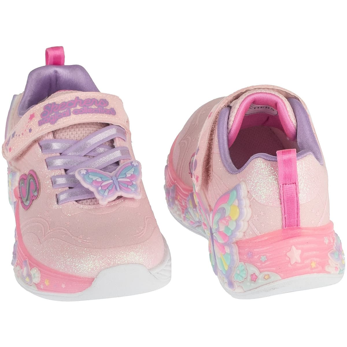 Παιδικό Αθλητικό Παπούτσι για Κορίτσι Skechers Butterfly Bliss με Φωτάκια On/Off Χρώματος Ροζ 303065L-LPMT