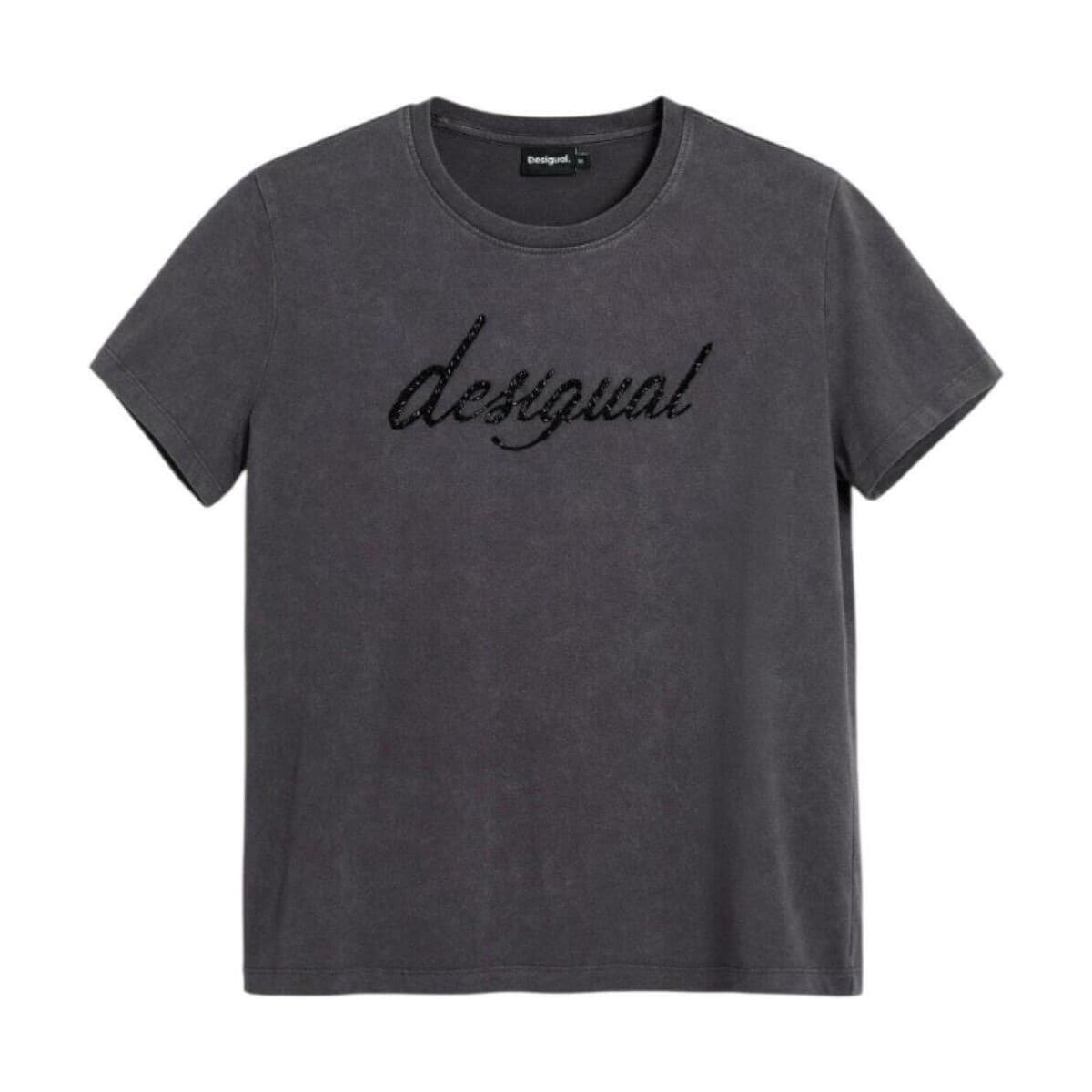 Women's T-Shirts Desigual Gray