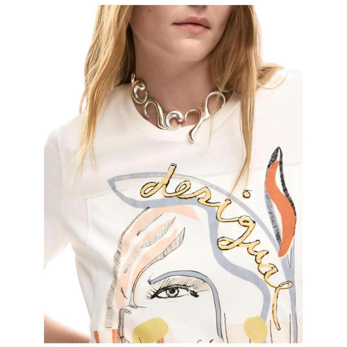 Women's T-Shirts Desigual White