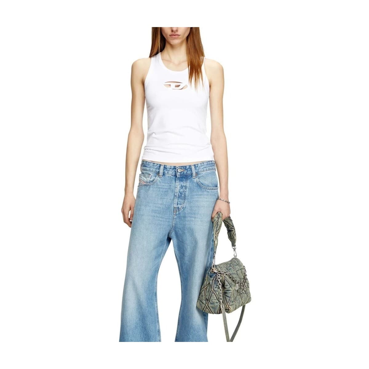 Women's Sleeveless Tops Diesel White