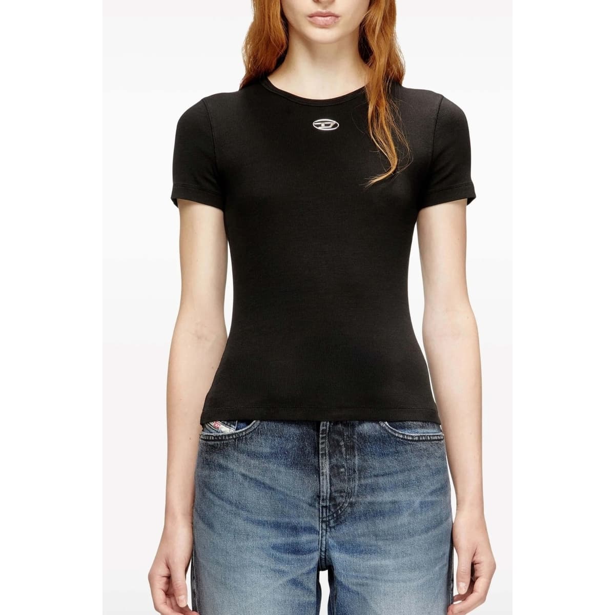Women's T-Shirts Diesel Black