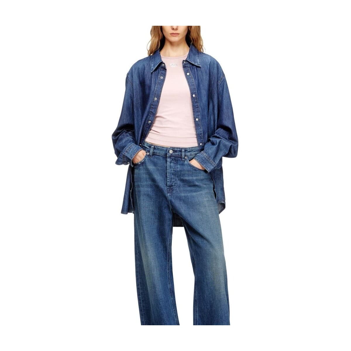 Women's T-Shirts Diesel Pink