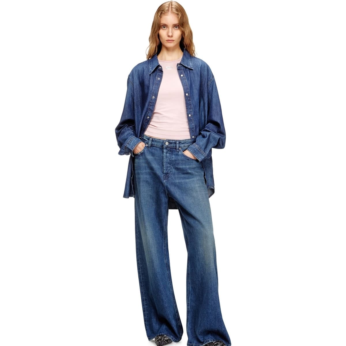 Women's T-Shirts Diesel Pink