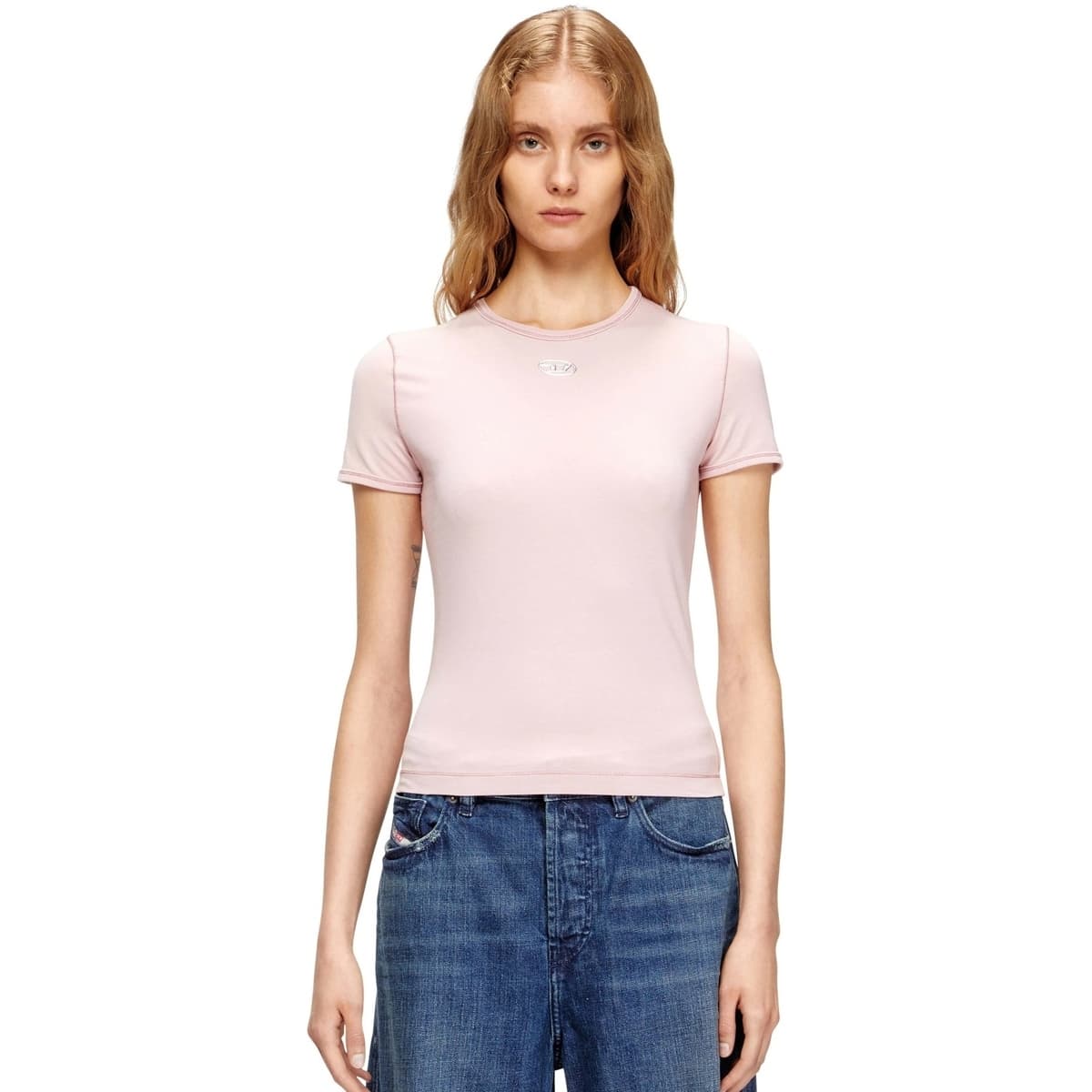 Women's T-Shirts Diesel Pink