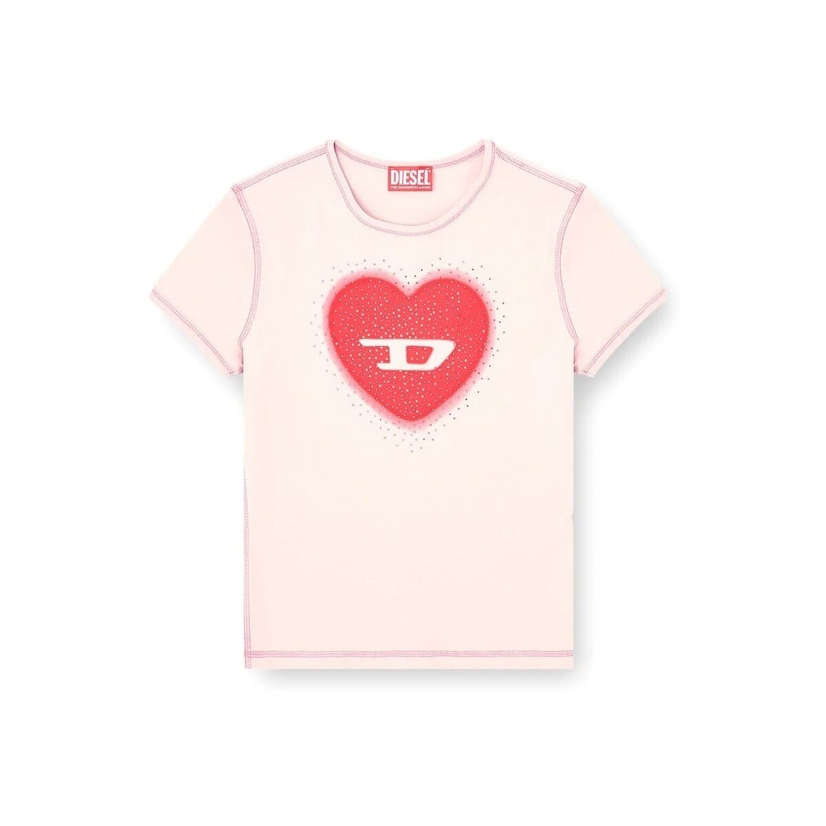 T-shirt με κοντά μανίκια Diesel Camisetas Mujer Modèle 0qhha T Uncuties Long S5