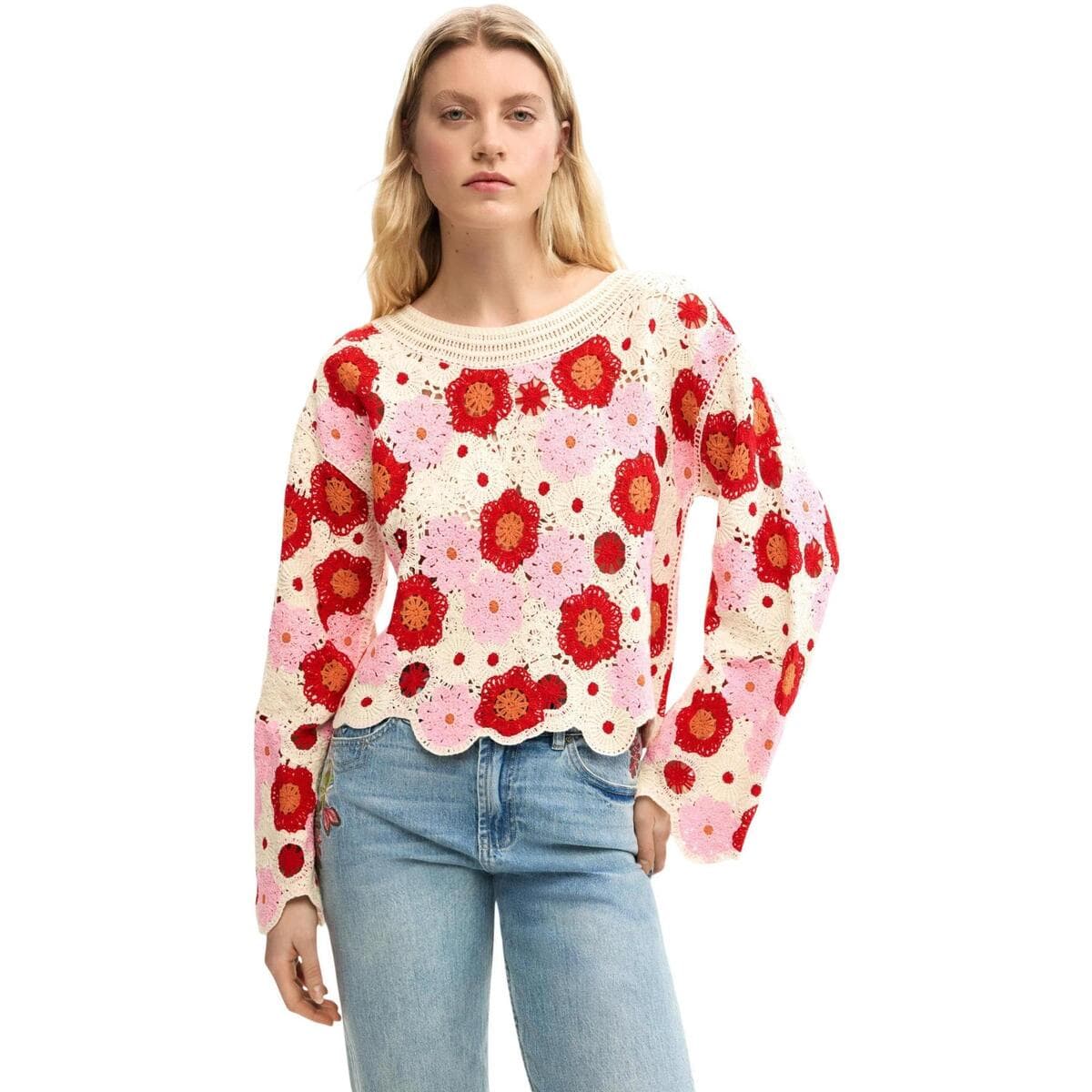 Women's Sweaters Desigual Beige