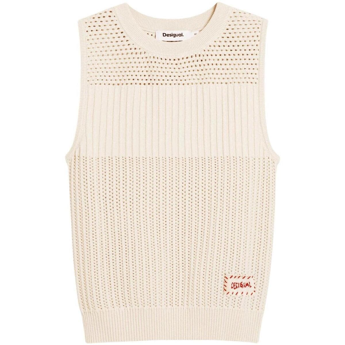 Women's Sleeveless Tops Desigual Beige