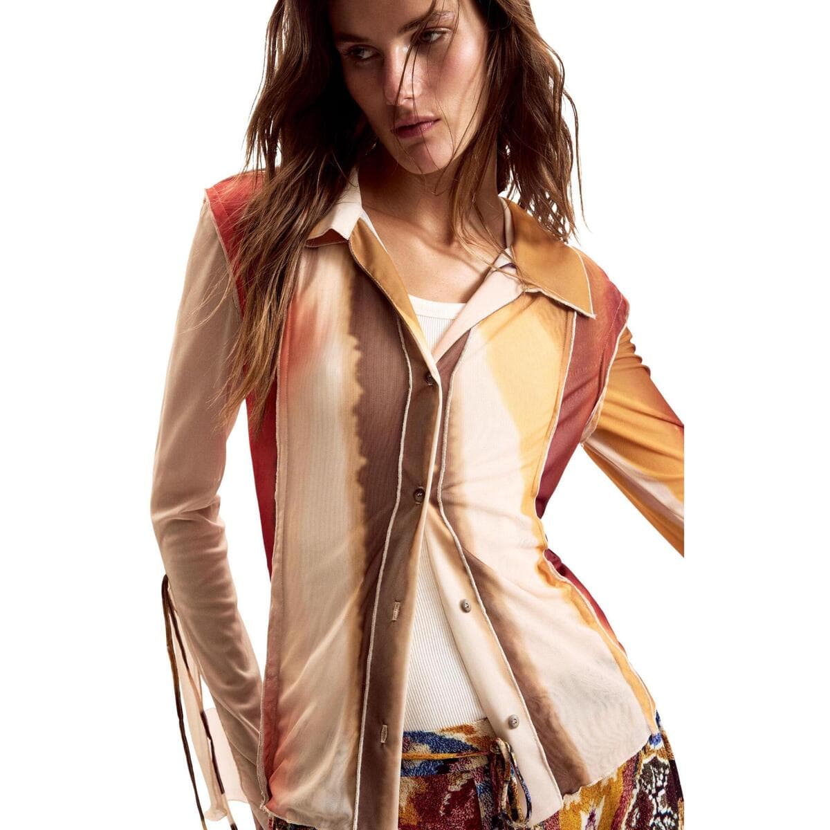 Women's Shirts Desigual Beige