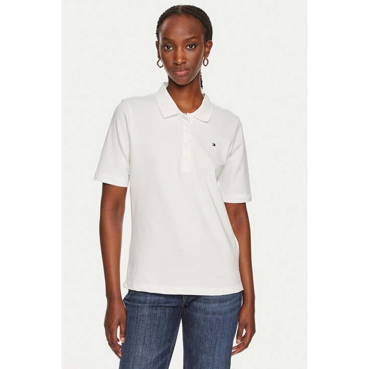 Women's Polo Shirts Tommy Hilfiger White