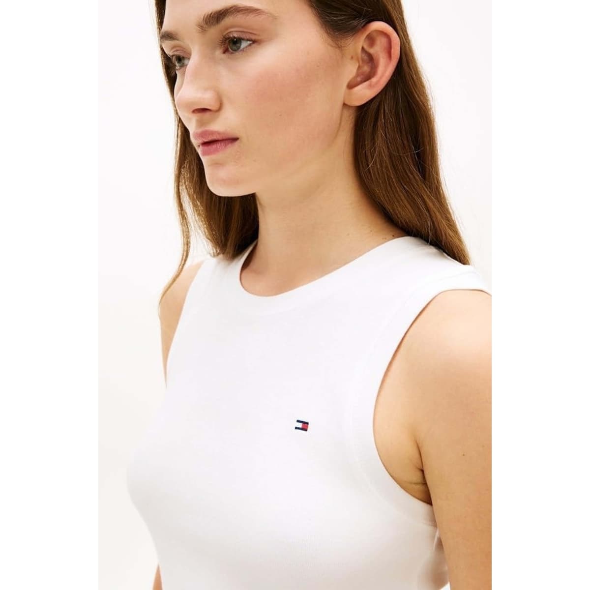 Women's Sleeveless Tops Tommy Hilfiger White