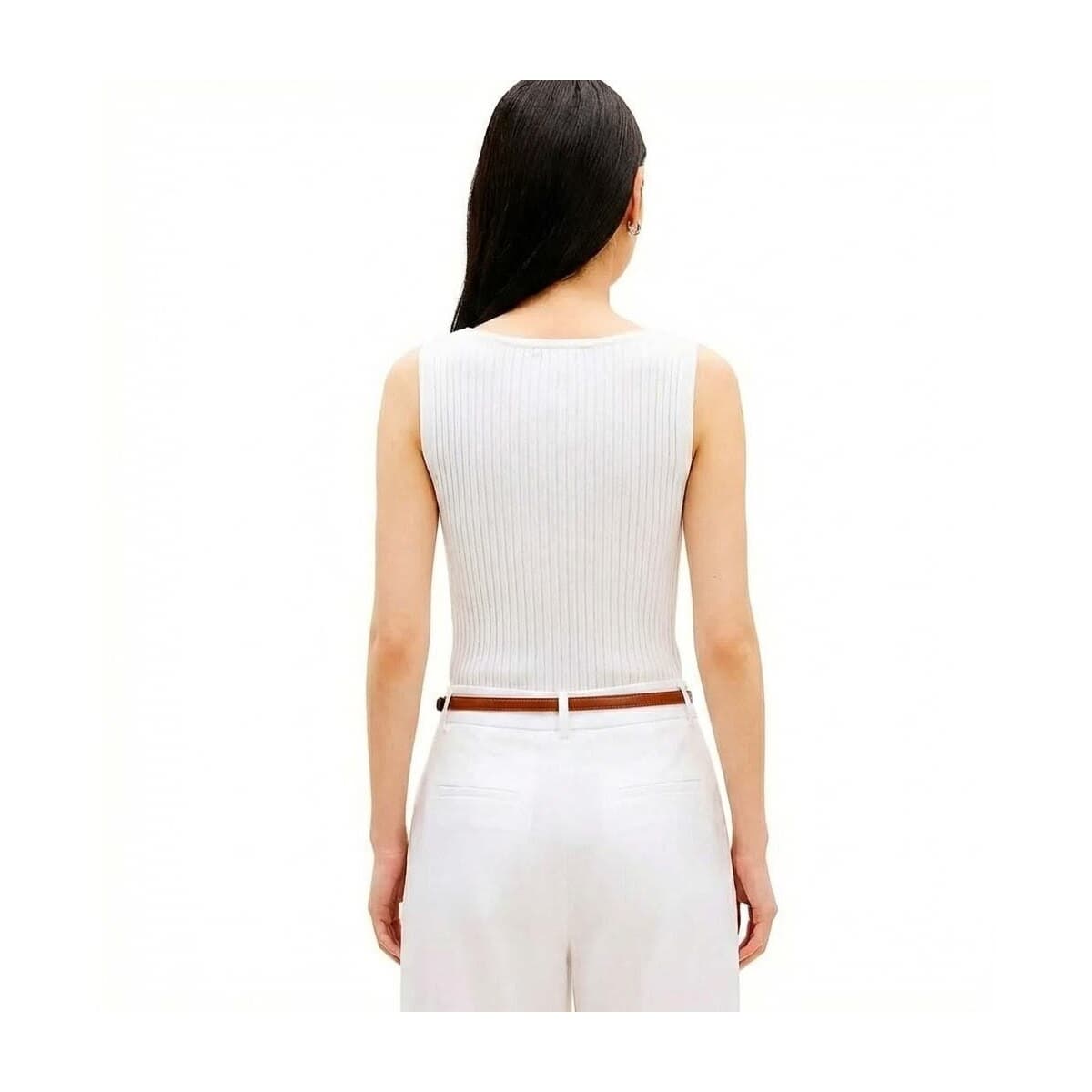 Women's Sleeveless Tops Tommy Hilfiger White