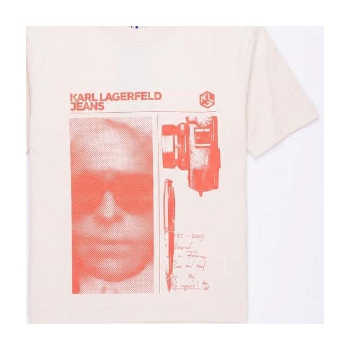 Men's T-Shirts Karl Lagerfeld Beige